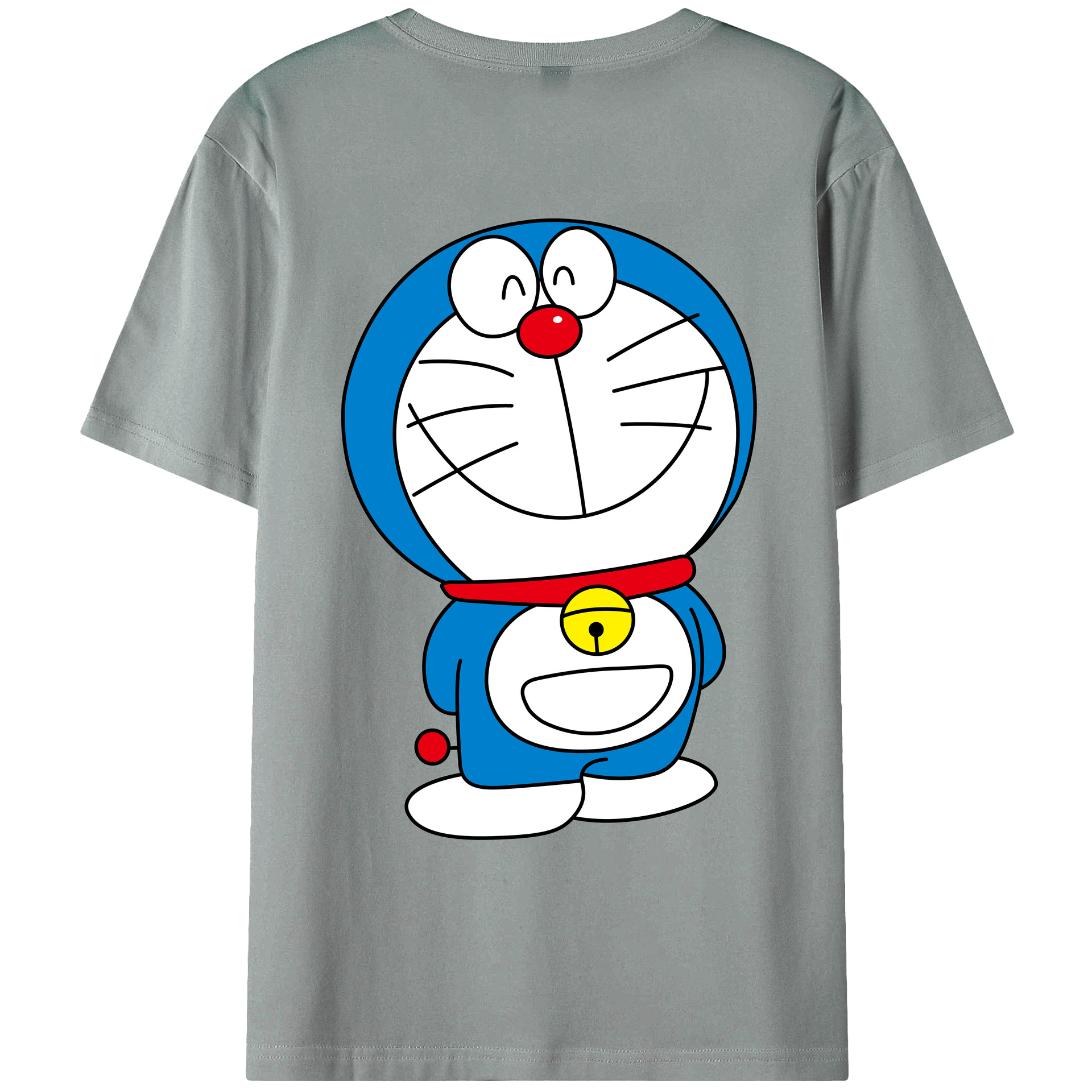 （画像用） ドラえもん Doraemon 綿100％ メンズ半袖Tシャツ（バックプリント） 通気性